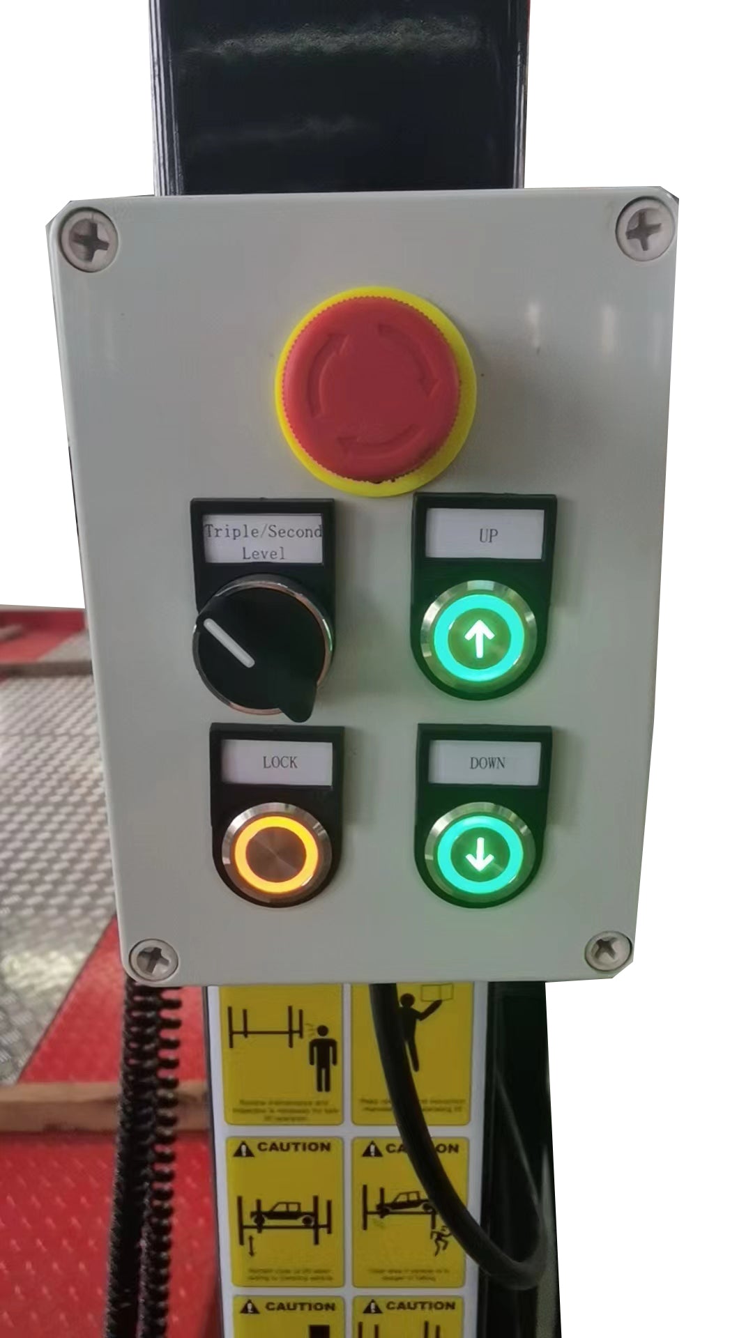 Model: Olympic 4P-4032XL / Three Level 3-Car Stacking Lift / 9,000 and 7,000 Lb. Capacity / Extended Length, Width & Height / 256″ L X 114″ W / 10-Year Warranty / SHIPS FREE