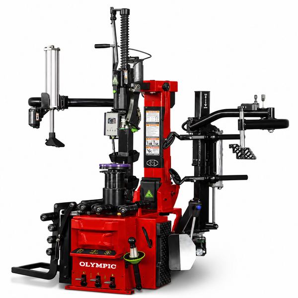 Model: Olympic T-999E / T999-E Rim-Lock Deluxe All-In-One Tire Changer / Pneumatically Operated Tilting Column / Double Assist Arms / Extra Large Capacity / 5-Year-Warranty / SHIPS FREE!