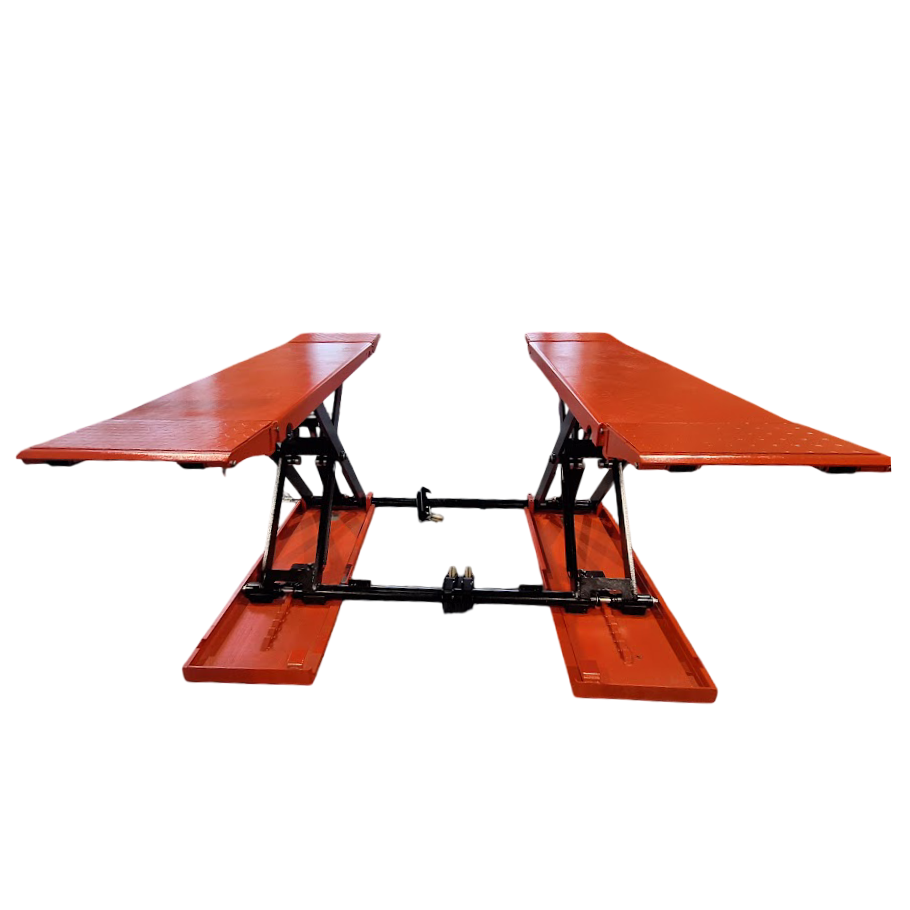 Model: Olympic MRSL-75 / 7,500 Portable Mid-Rise Scissor Lift / Dual Cylinders / Pneumatic Lock Release / 7-Year Warranty / SHIPS FREE!