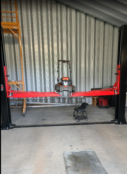 Olympic 2PBP-12 12,000 lb Heavy-Duty Base Plate 2-Post Vehicle Lift with 3-Stage Arms