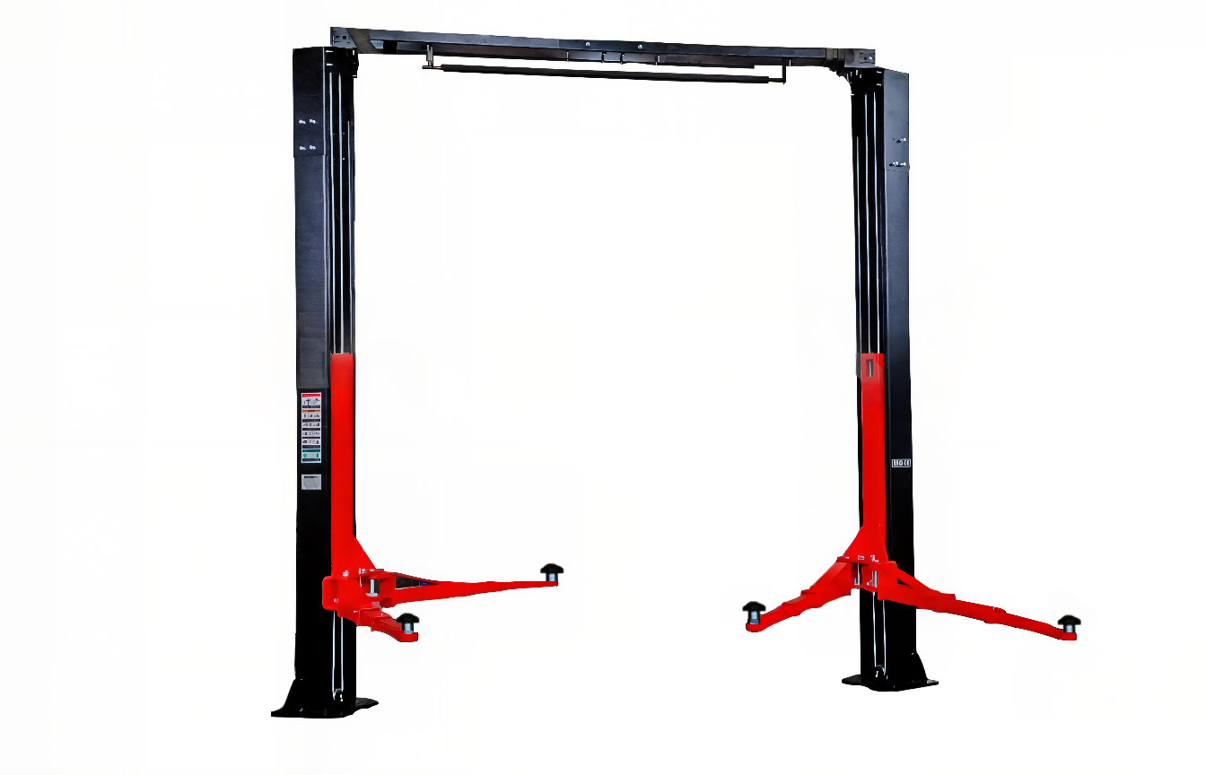 Model: 2PDDA-10 / 10,000 lb. Gold Series / Asymmetric-Symmetric Post Design / Direct Drive / Single Point Lock / Long Reach Extension Arms / 3-Stage Foot / 10-Year Warranty / 153″ H X 145″ W