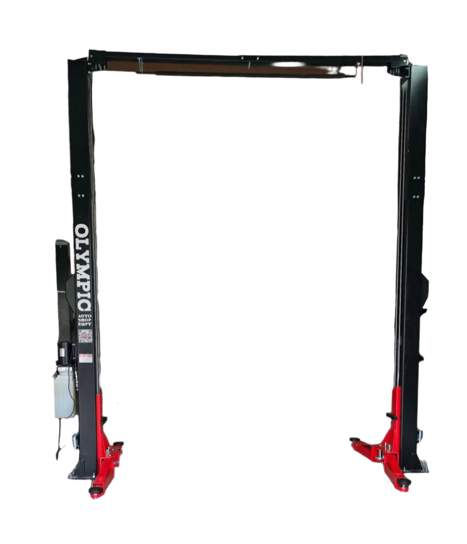 Model: 2PCFHD-15 / 15,000‐lb. Gold Series HDXL / Symmetric Post / Clear floor / Single Point Lock Release / Long Reach Extension Arms / 2-Stage Foot Pads / 10-Year Warranty / 174″ H X 156″ W