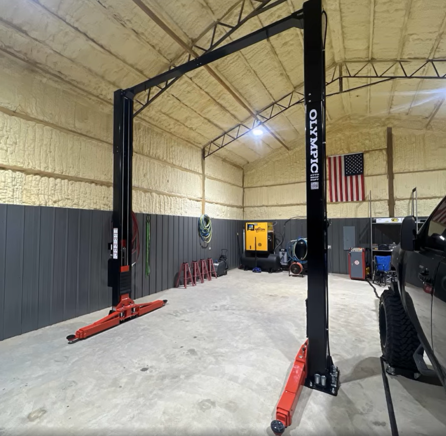 Model: 2PCFHD-15 / 15,000‐lb. Gold Series HDXL / Symmetric Post / Clear floor / Single Point Lock Release / Long Reach Extension Arms / 2-Stage Foot Pads / 10-Year Warranty / 174″ H X 156″ W