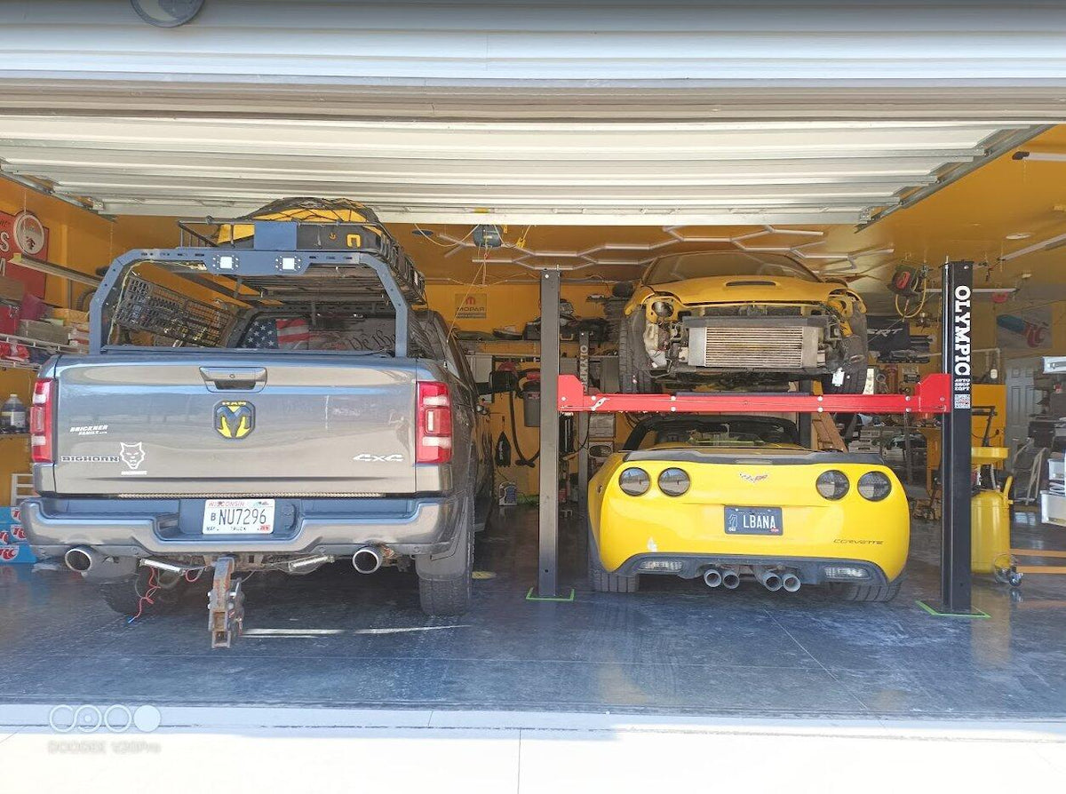 Olympic 4PML-9 9,000 lb Portable Car Storage & Maintenance Lift – 108″ W x 198″ L