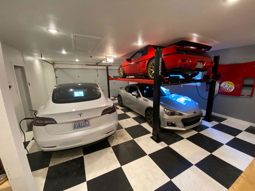 Olympic 4PML-9 9,000 lb Portable Car Storage & Maintenance Lift – 108″ W x 198″ L