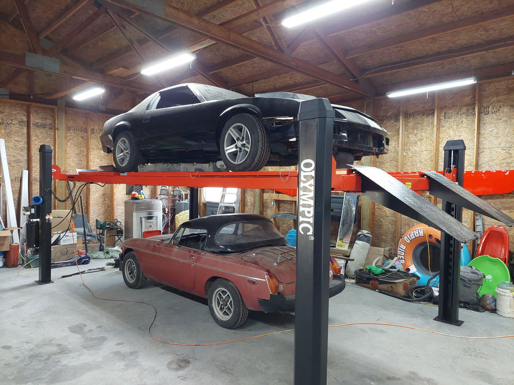 Olympic 4PML-9 9,000 lb Portable Car Storage & Maintenance Lift – 108″ W x 198″ L