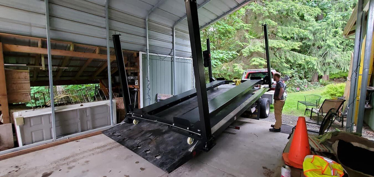 Olympic 4PML-9 9,000 lb Portable Car Storage & Maintenance Lift – 108″ W x 198″ L