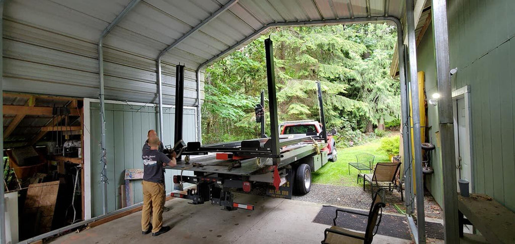 Olympic 4PML-9 9,000 lb Portable Car Storage & Maintenance Lift – 108″ W x 198″ L
