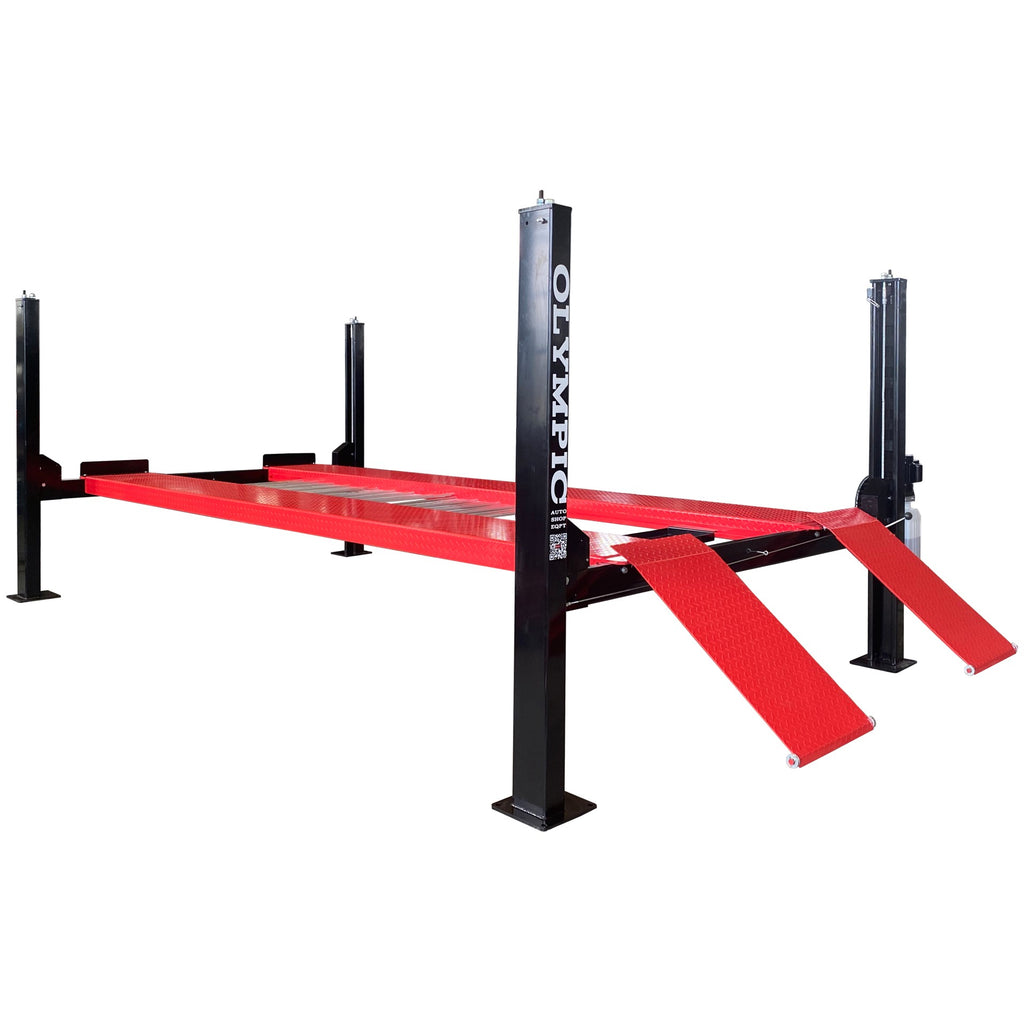 Olympic 4PHDXL-12 12,000 lb Heavy-Duty 4-Post Car & Truck Storage Lift – Extra-Wide Maintenance Lift