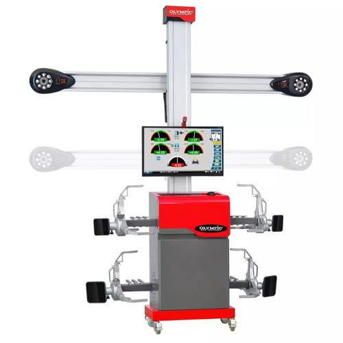 Model: AS800 / The Olympic AS800 Gold Series True 3D Touchless Alignment Machine / Rolling Cart with Screen / Touchless Wheel Clamp / Patented Smart Window / 5-Year Warranty
