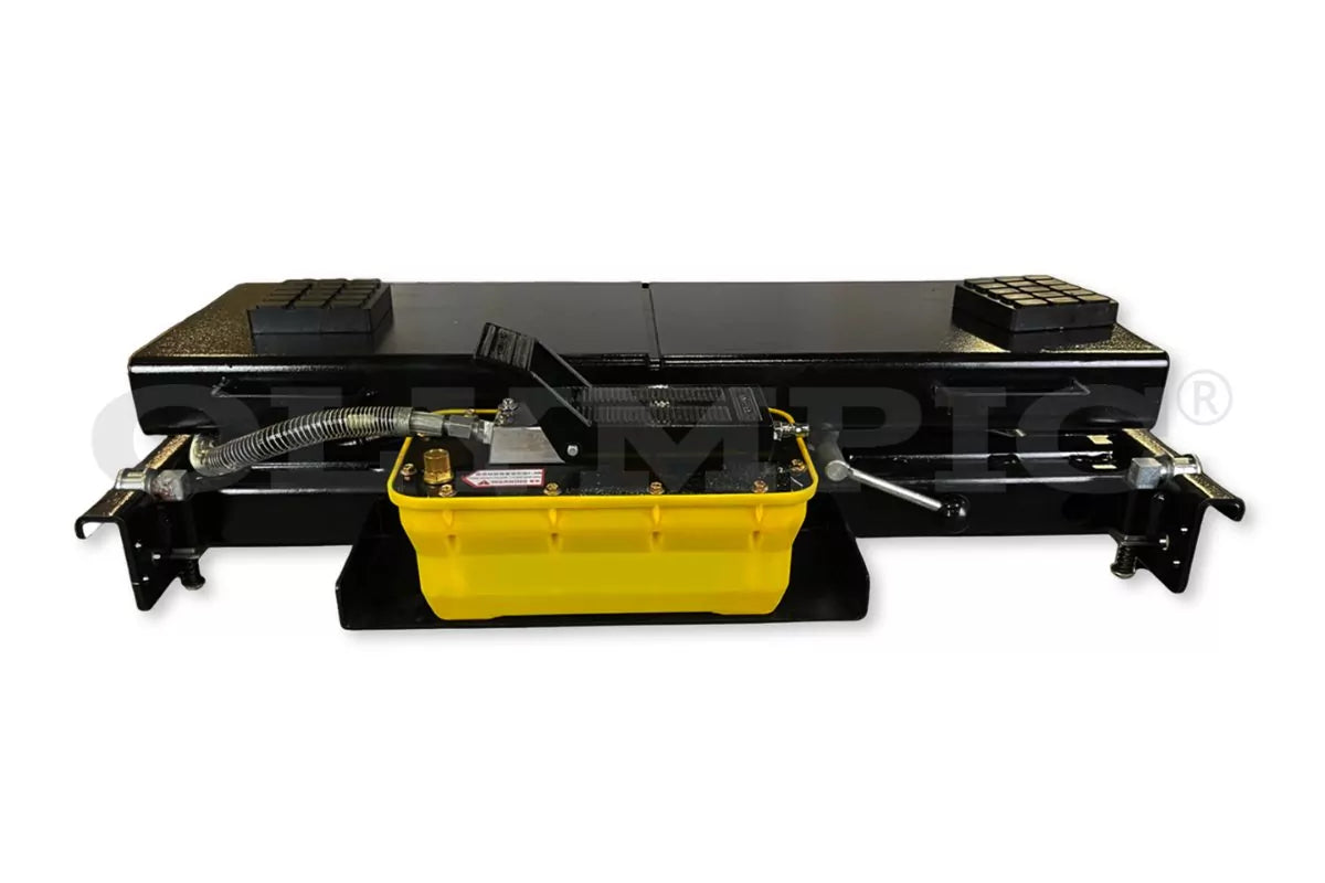Model: HLCJ-6 / HLCJ-6 6,000 lb. Center Bridge Jack For 4-Post Lifts / Hand Pump Hydraulic Ram / Adjustable Arms / Fits 4PML-8A & 4PHDXLA-12 / 10-Year Warranty