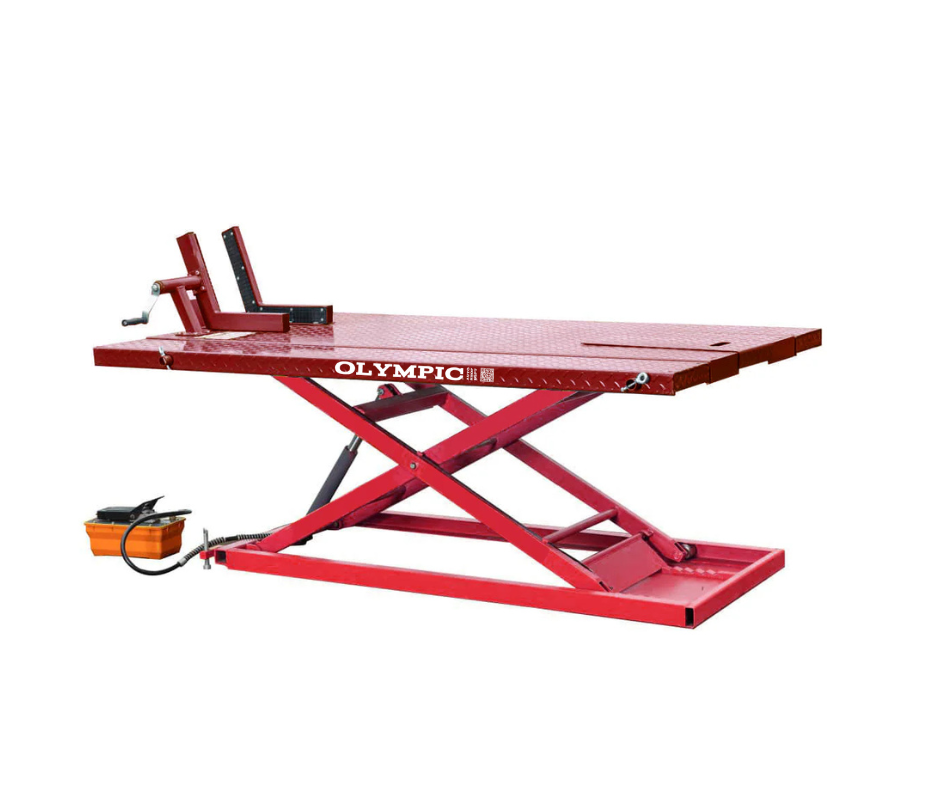 Model: HDML-15 / Gold Series Motorcycle | ATV Lift With Side Tables / Commercial Quality / 1,500 Lbs. Capacity / 10-Year Warranty