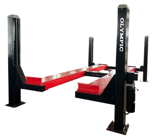 Model: Olympic 4PHDXLA-15 / Open Front Alignment Lift / 15,000-lb. Capacity Car & Truck Maintenance / Turntables / Slip Plates / 138″ W X 246″ L / 10-Year Warranty / SHIPS FREE!