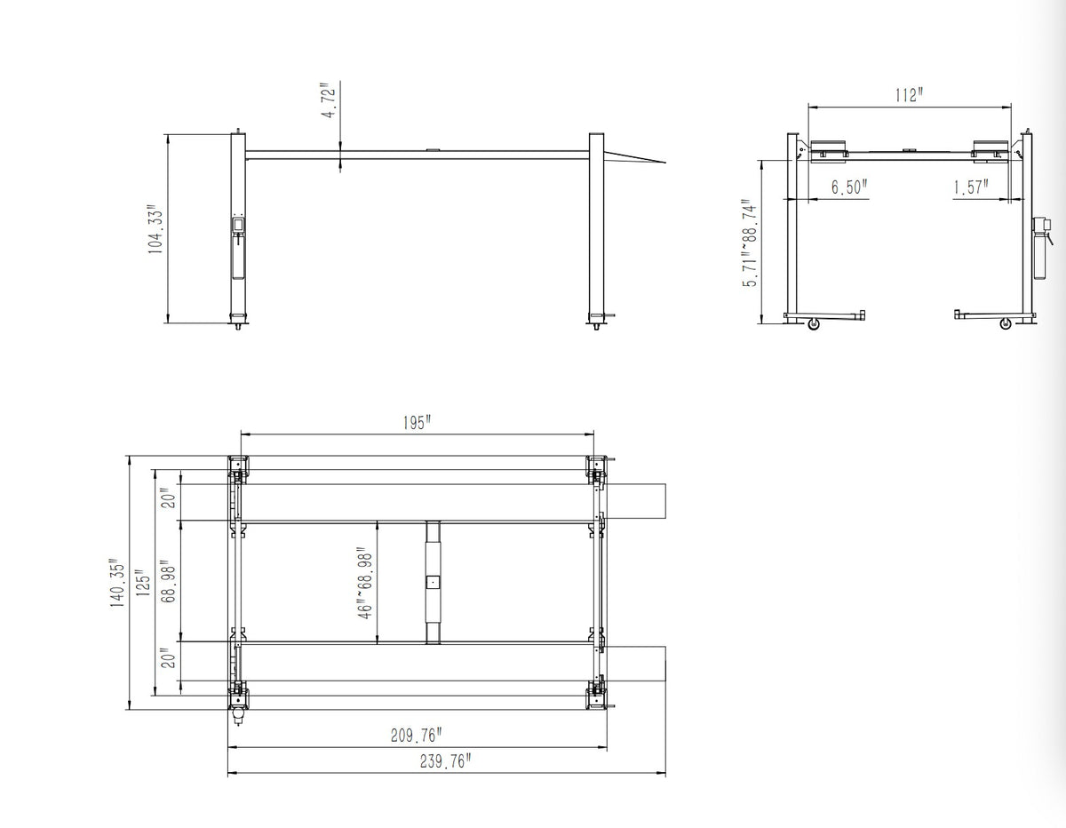 Olympic HDMBL-10 portable four-post lifting equipment