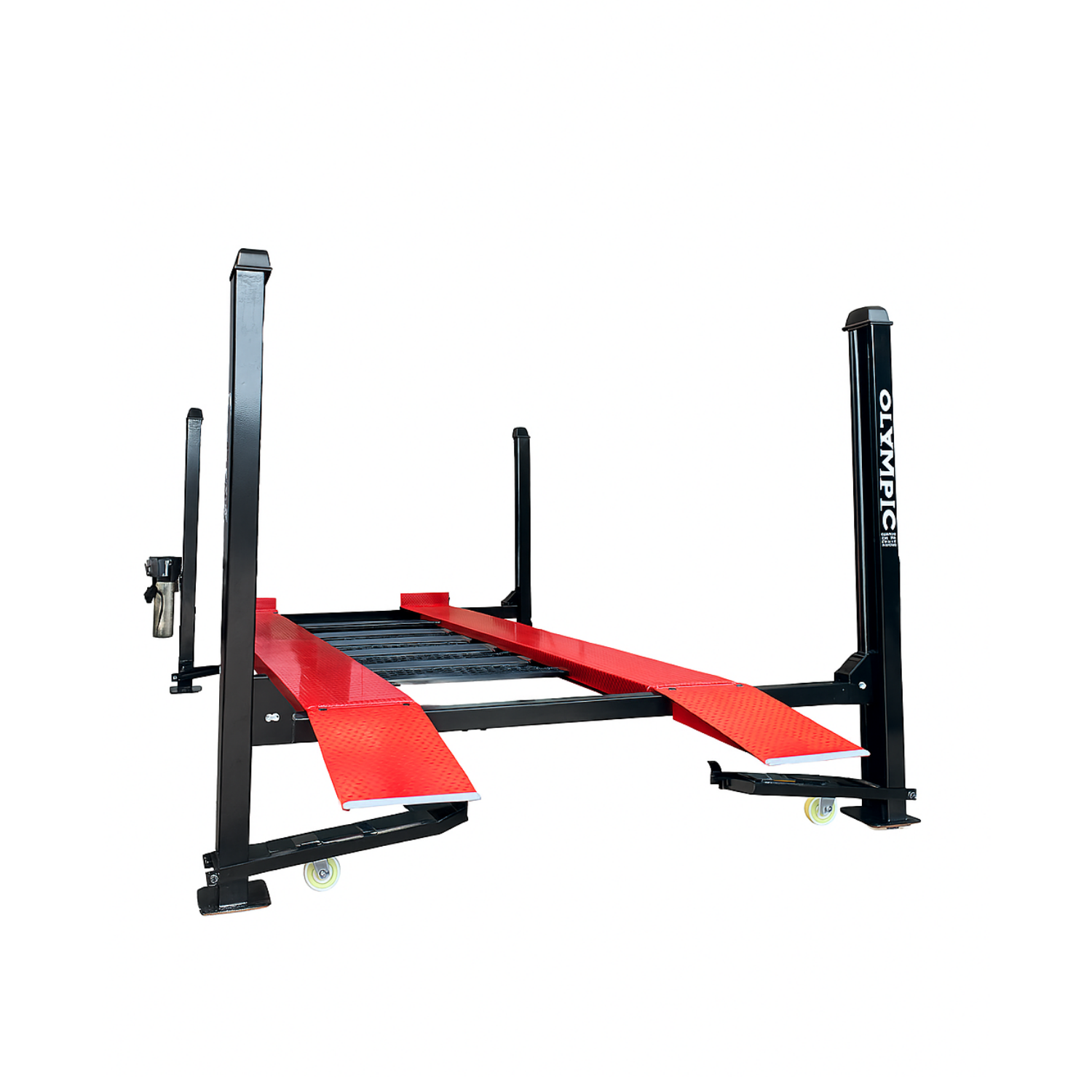 Model: Olympic HDMBL-9 / 9,000 lb. Portable Boat & Trailer Storage Lift / Extra Wide / Adjustable Width Runway / Sliding Hitch Wheel Rest / 137″ W X 199″ L / 10-Year Warranty / SHIPS FREE!