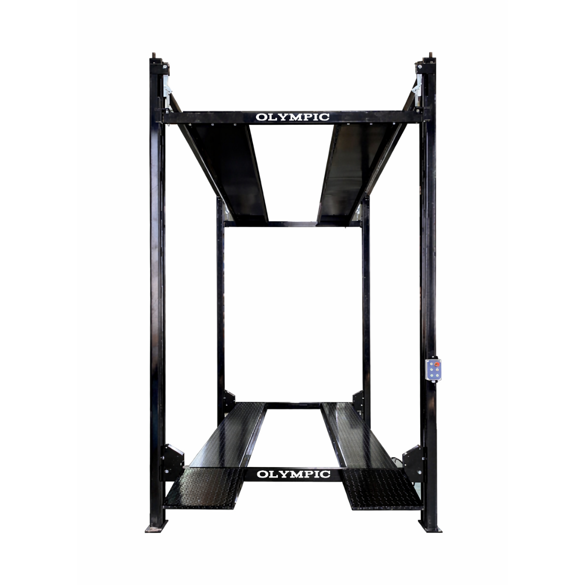 Olympic "Triple Stacker-XL" Three Level 3-Car Stacking Lift / 9,000 and 7,000 Lb. Capacity / Extended Length, Width & Height / 10-Year Warranty / SHIPS FREE