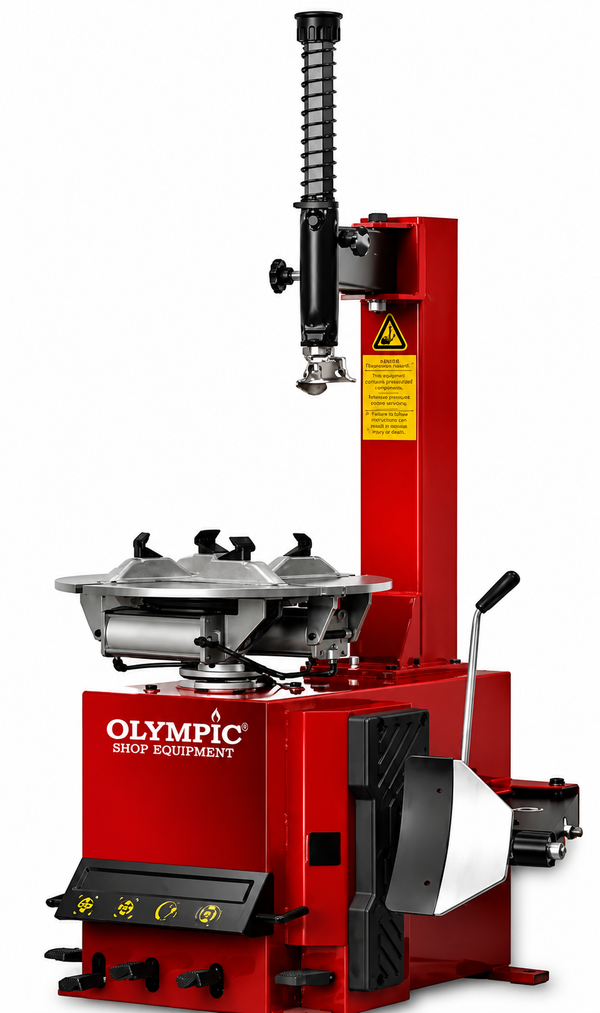 Model: T620 / The Olympic T620 Rim-Lock Tire Changer / Semi-Automatic Side Swing Arm Assist Tire Machine / 5-Year Warranty / Ships Free