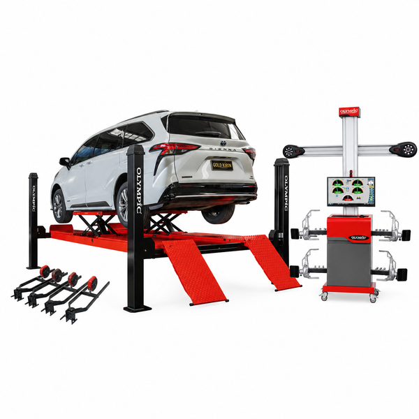Essential Alignment Package- Olympic 4PXLA-10 Alignment Lift + AS800 True 3D Touchless Alignment System