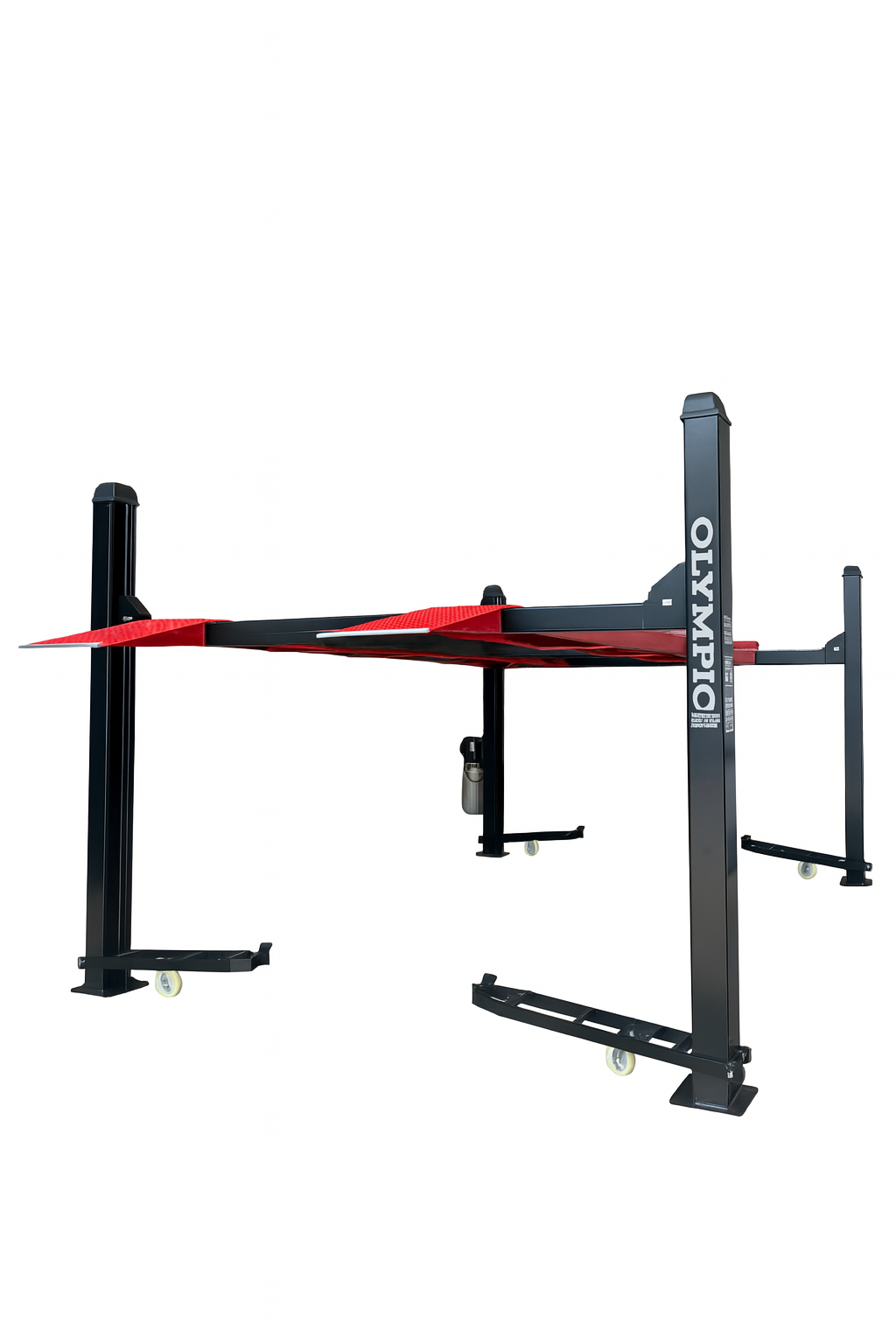 Model: HDMBL-10 "The Skipper" Gold Series Boat & Trailer Storage Lift / Portable / Extra Wide / Adjustable Width Runway / Sliding Hitch Wheel Rest / 10-Year Warranty / 84″ Storage Space / 125″ Between Posts / 195″ Platform Length