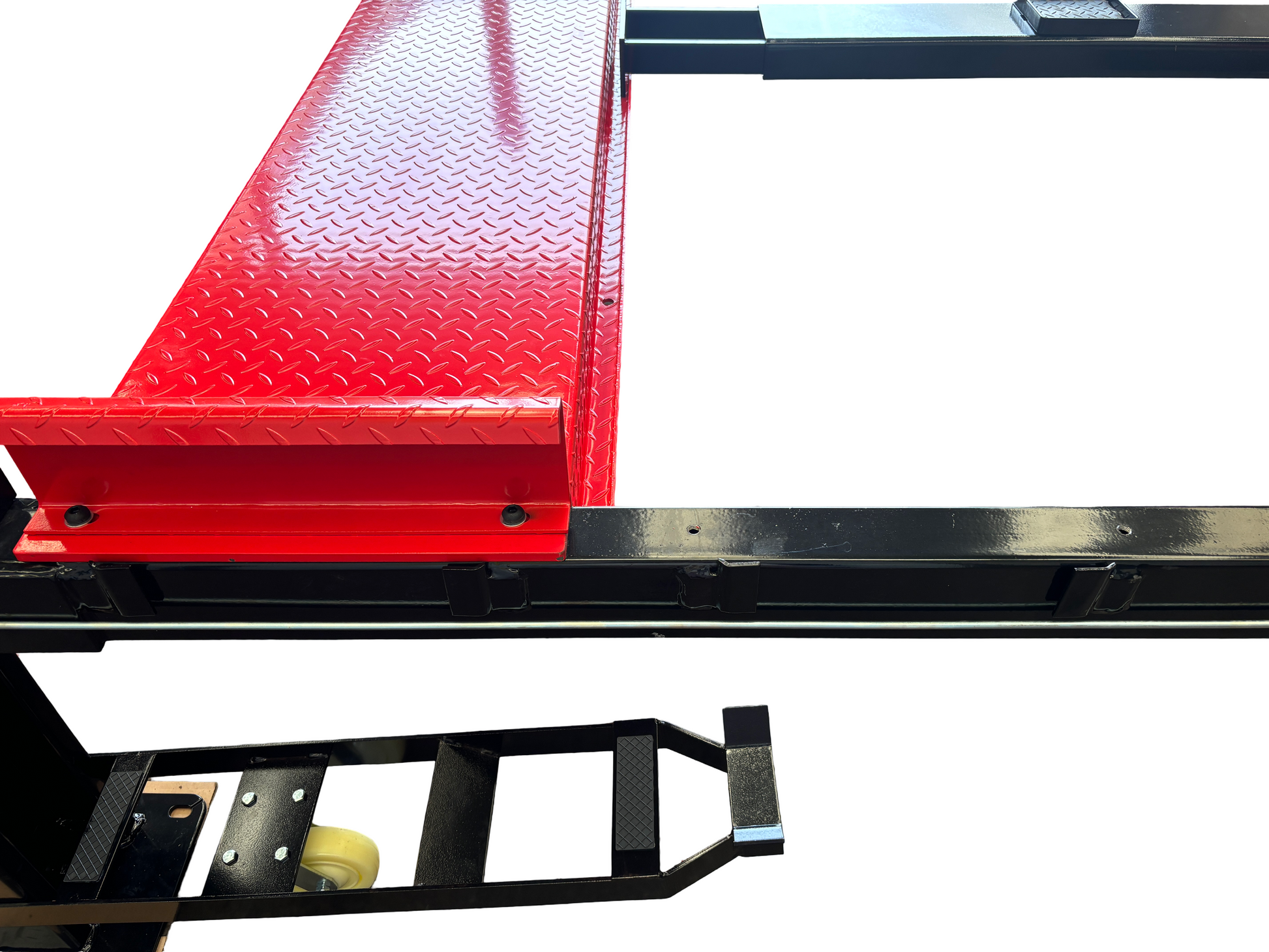 Model: HDMBL-10 "The Skipper" Gold Series Boat & Trailer Storage Lift / Portable / Extra Wide / Adjustable Width Runway / Sliding Hitch Wheel Rest / 10-Year Warranty / 84″ Storage Space / 125″ Between Posts / 195″ Platform Length