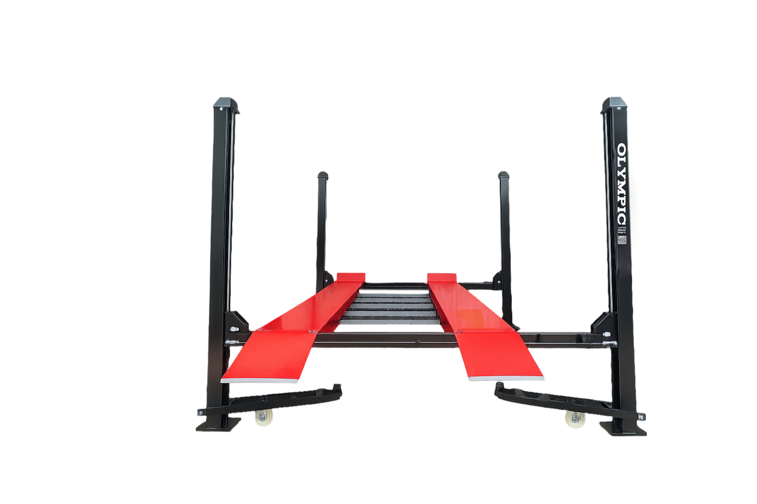 Model: HDMBL-10 "The Skipper" Gold Series Boat & Trailer Storage Lift / Portable / Extra Wide / Adjustable Width Runway / Sliding Hitch Wheel Rest / 10-Year Warranty / 84″ Storage Space / 125″ Between Posts / 195″ Platform Length