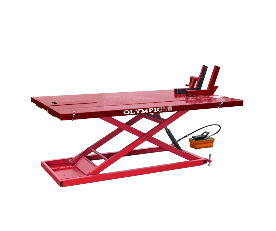 Model: HDML-15 / Gold Series Motorcycle | ATV Lift With Side Tables / Commercial Quality / 1,500 Lbs. Capacity / 10-Year Warranty