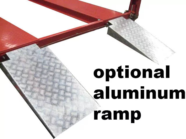 Model: OFAR-2 / Lightweight Aluminum Approach Ramps Set for Open Front Lifts /  Ramp Size: 4.5"