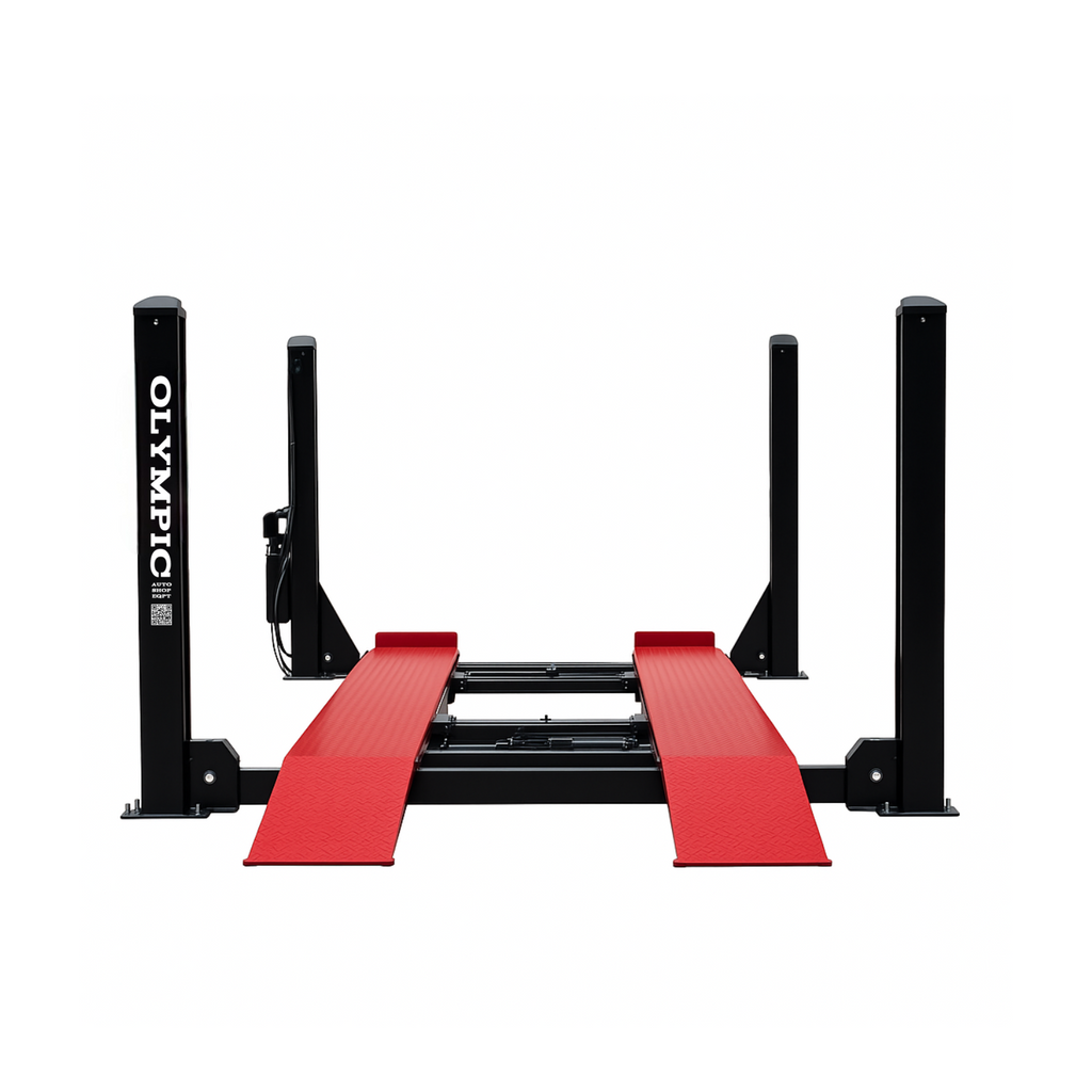 Model: Olympic 4PHDXL-12 / 12,000 lb. Car & Truck Storage & Maintenance Lift / 132″ W X 229″ L / 10-Year Warranty / SHIPS FREE!