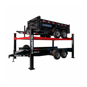 Model: 4PML-9B / 9,000 lb. Gold Series Extra-Wide Car & Trailer Storage Lift / Portable / Adjustable Width Runway / 10-Year Warranty / 137″ W X 199″ L