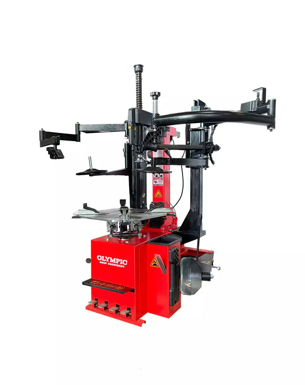 Model: T650 / The Olympic T650 Rim-Lock All-In-One Tire Changer / Pneumatically Operated Tilting Column / Double Assist Arms / Extra Large Capacity / 5-Year Warranty / Ships Free